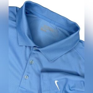 Nike Blue Tour Performance Short Sleeve Dry Fit Golf Polo Size XXL